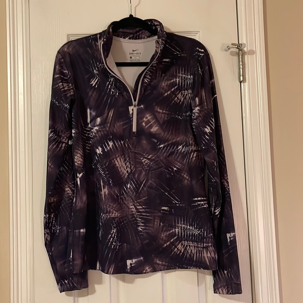Nike Dry fit Quarter Zip Purple Tie Dye